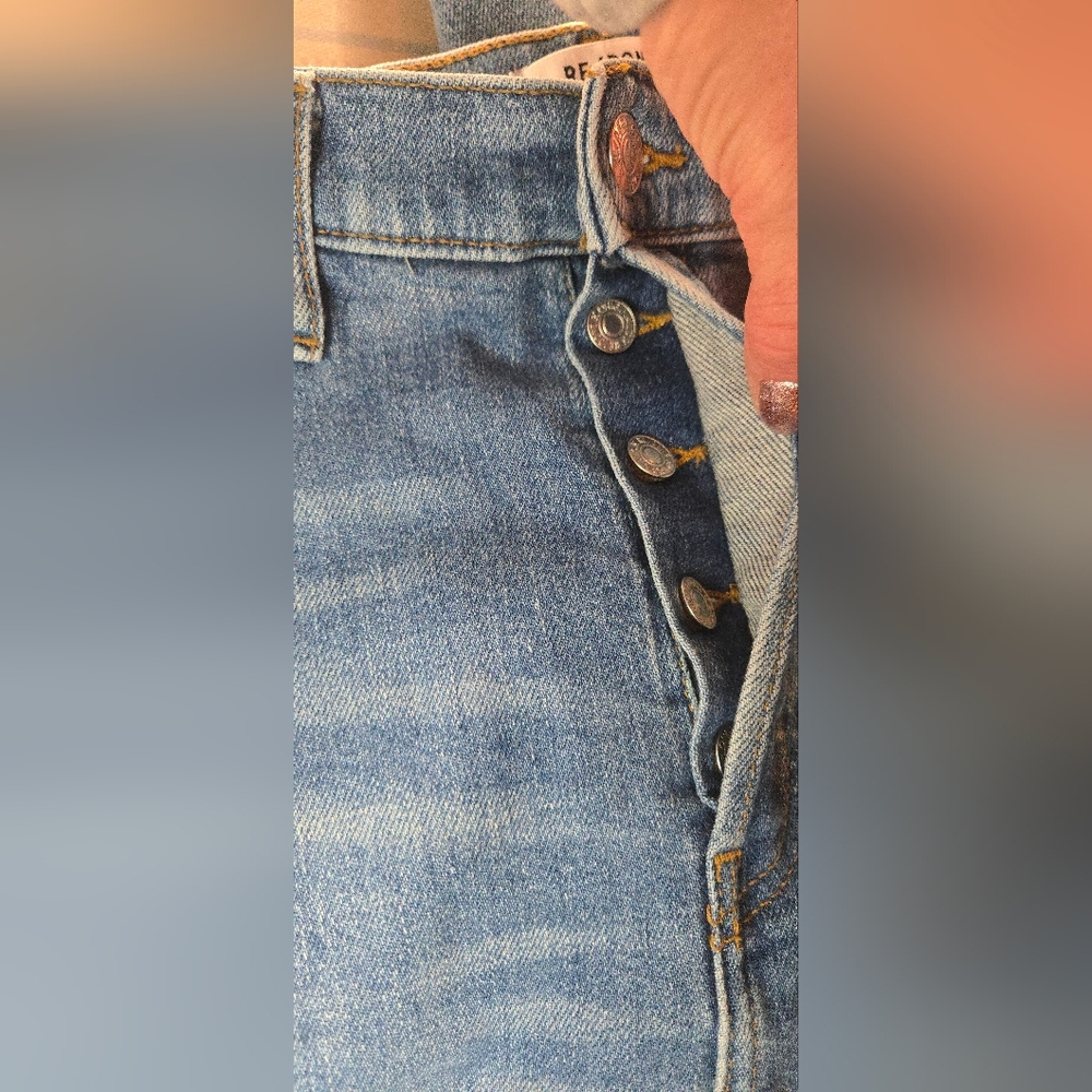 Re/Done 90s High-Rise Ankle Crop Blue Medium Wash Women's 28/6 Jeans - Picture 5 of 8